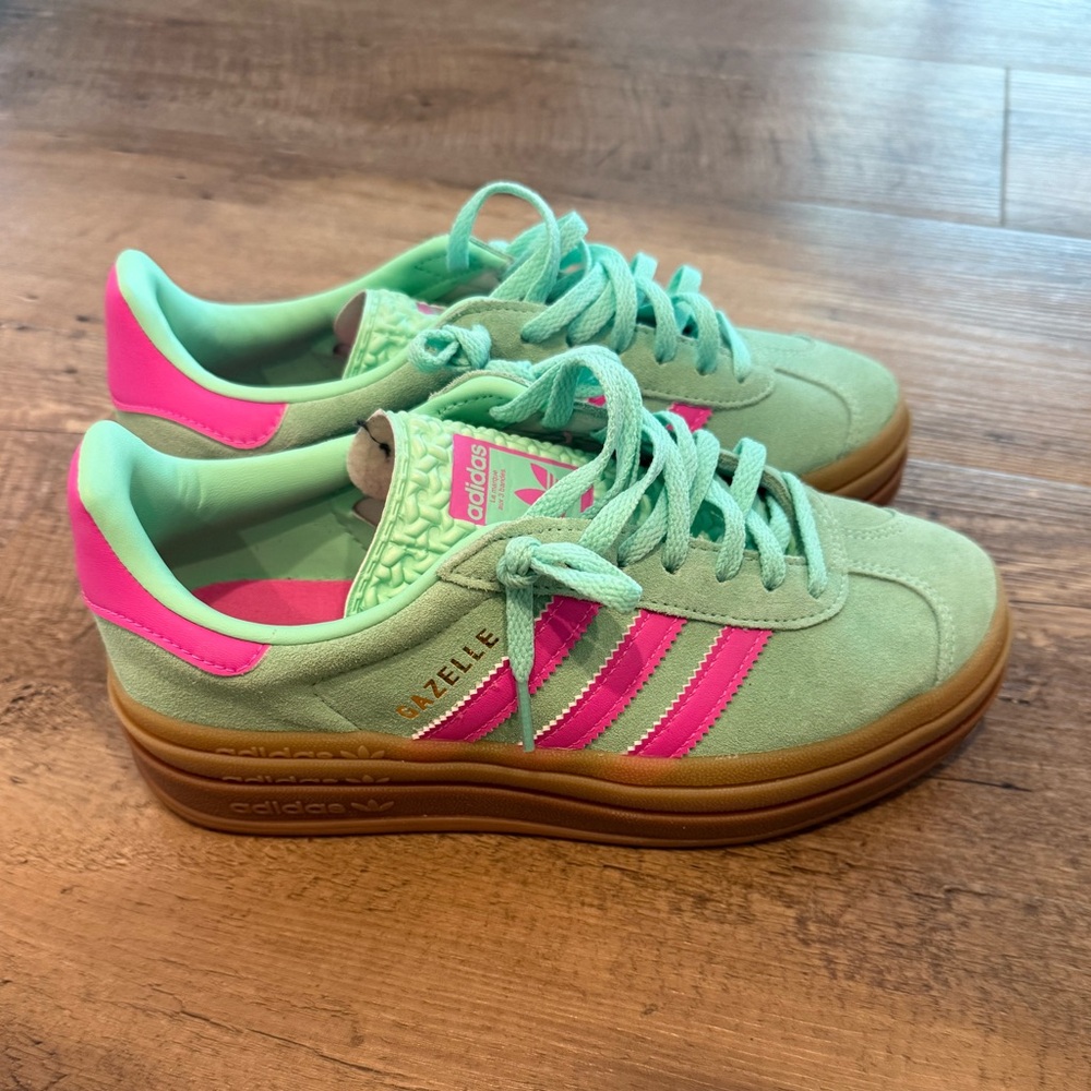 Adidas Women's Gazelle Pulse Mint/Screaming pink Sneaker - Picture 2 of 8